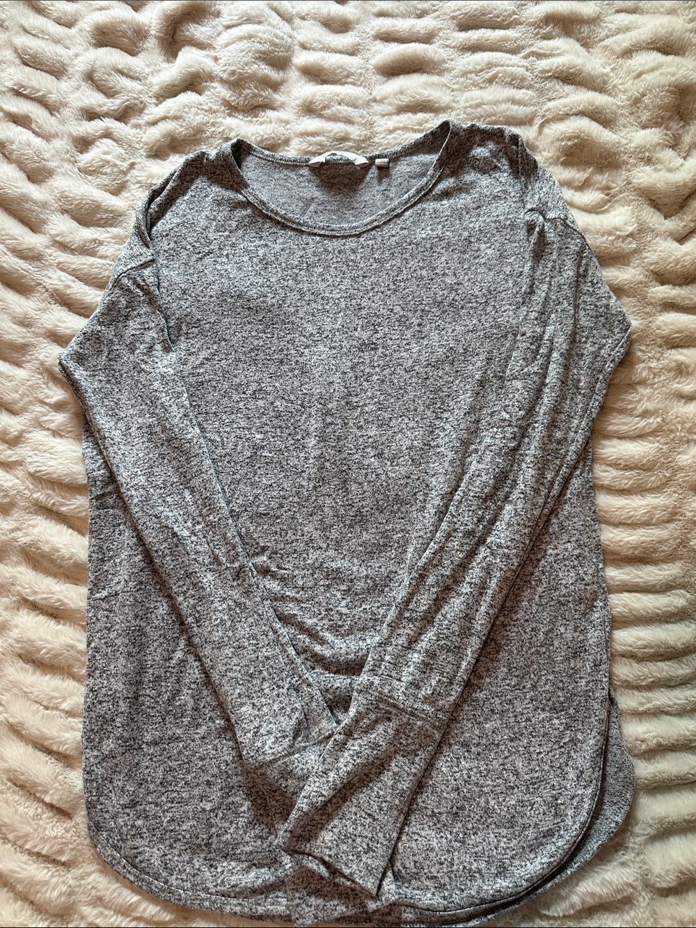 Athleta Grey Long-Sleeve Cozy Knit Top - Women size Small